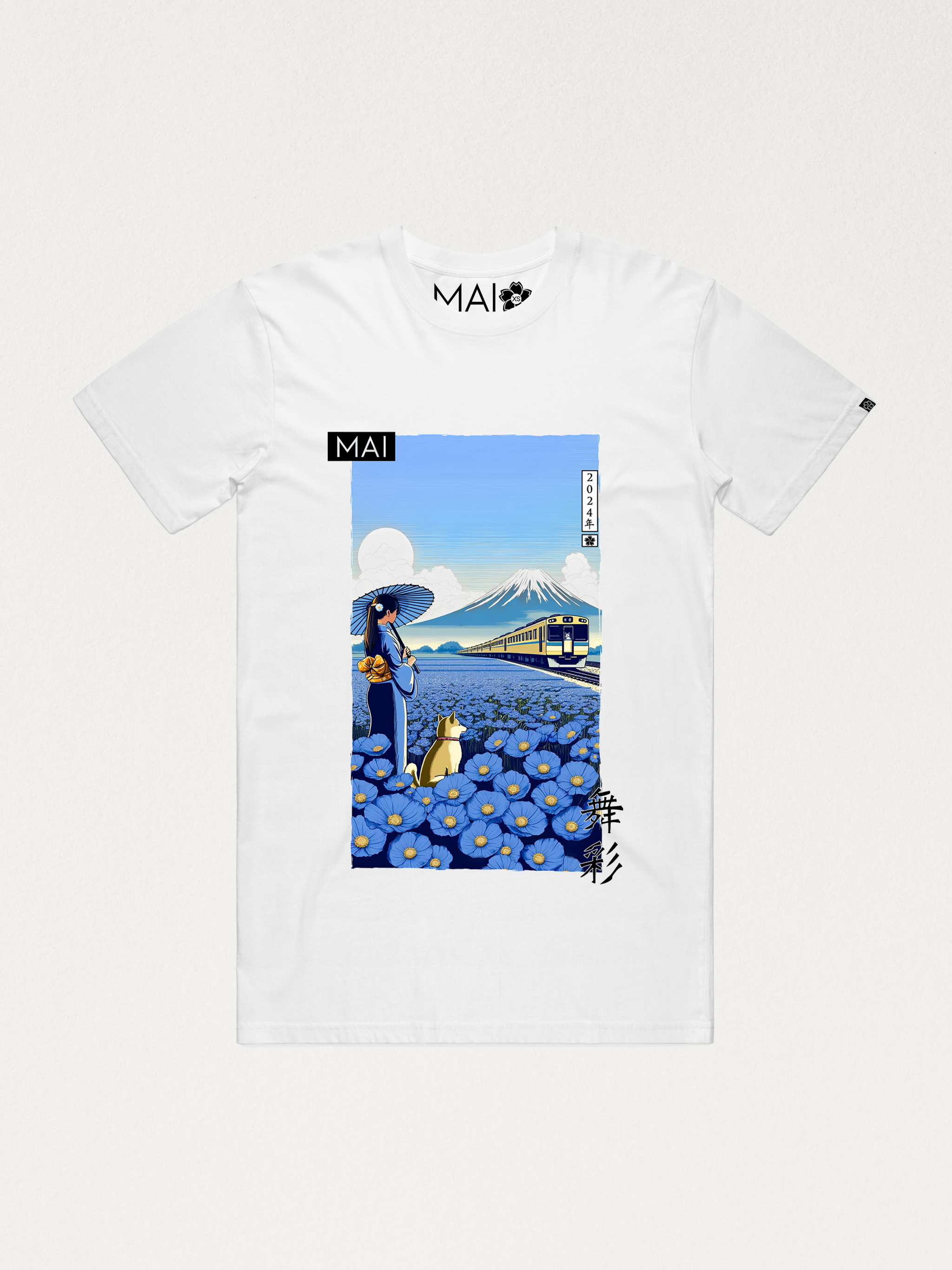 MAI Favorite Organic Tee | Blue Blossoms by Fuji ver 2