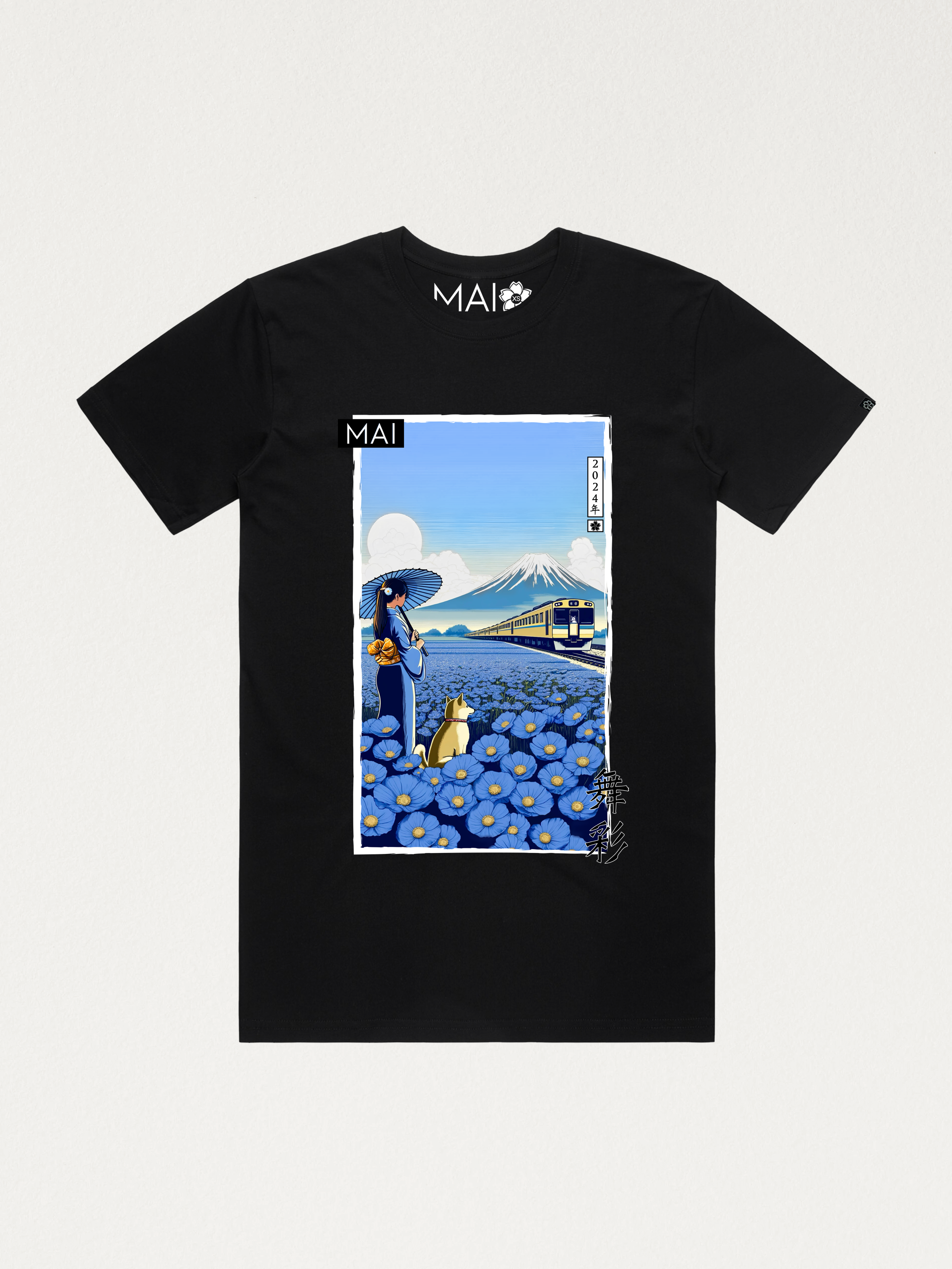 MAI Favorite Organic Tee | Blue Blossoms by Fuji ver 2