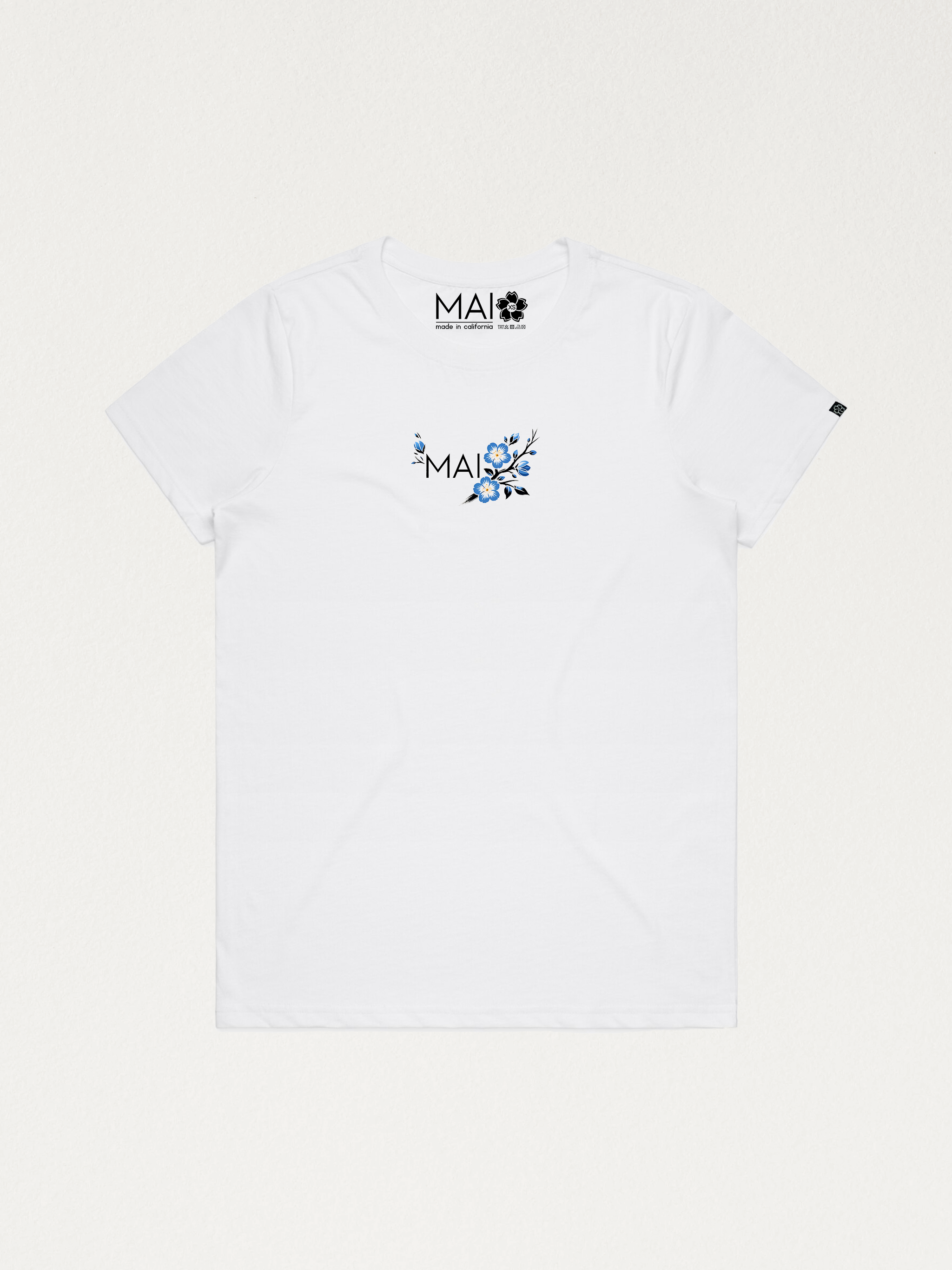 MAI Favorite Organic Tee | Blue Blossoms by Fuji ver 1 ❀