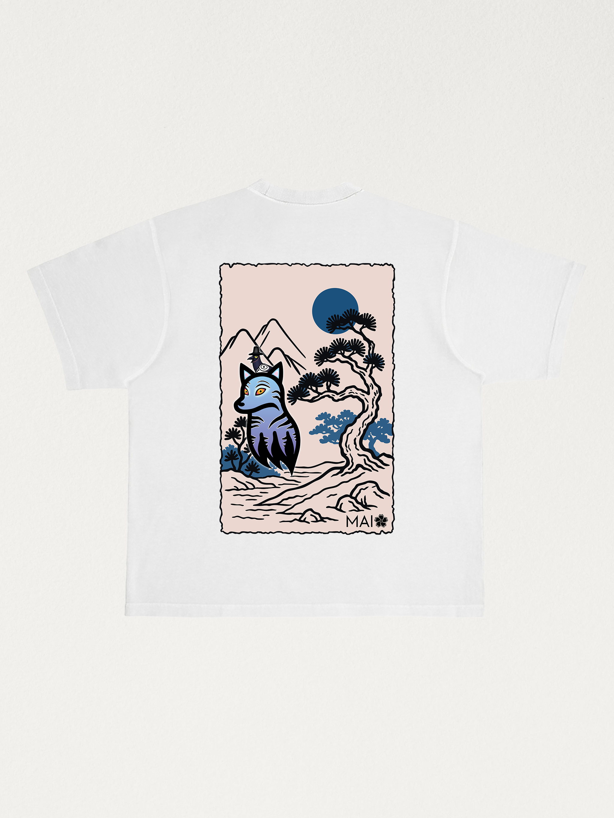 Ghost Mika x 호작도 Limited Edition Tee | Moonstone