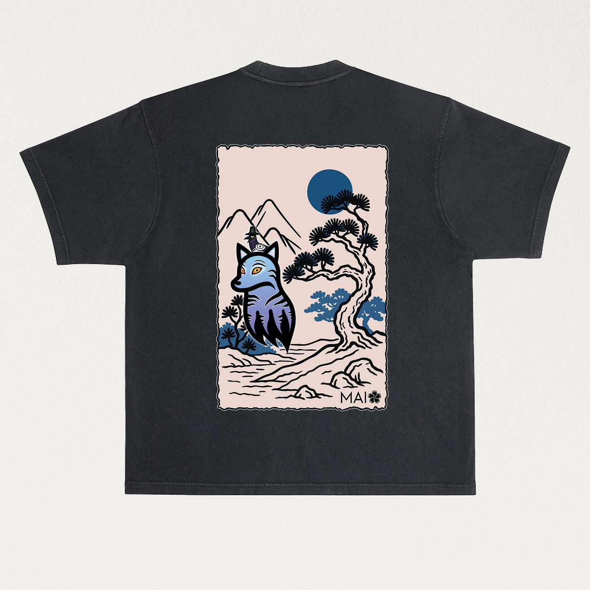 Ghost Mika x 호작도 Limited Edition Tee | Vintage Black