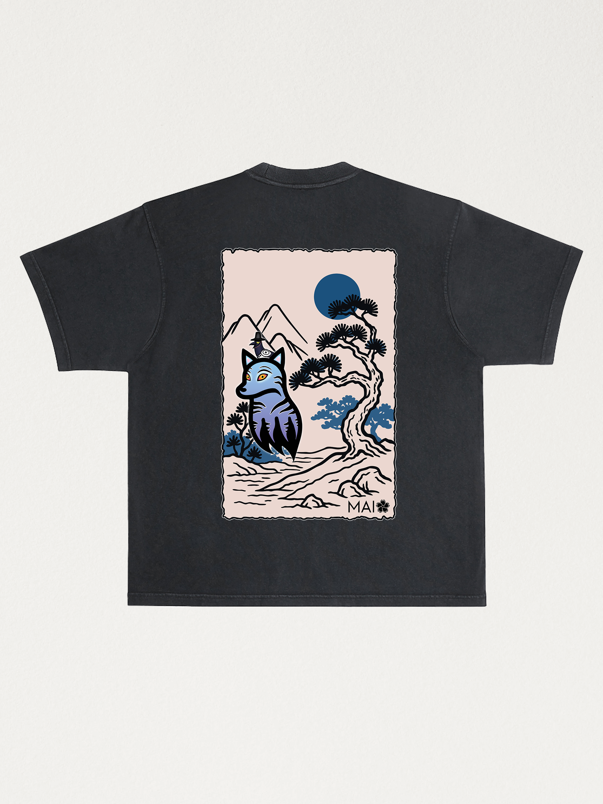 Ghost Mika x 호작도 Limited Edition Tee | Vintage Black